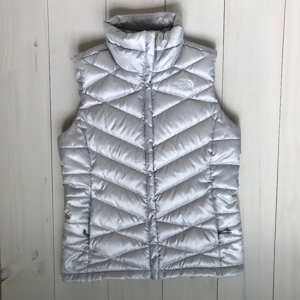 The North Face Women's 550 Down Vest Silver XS